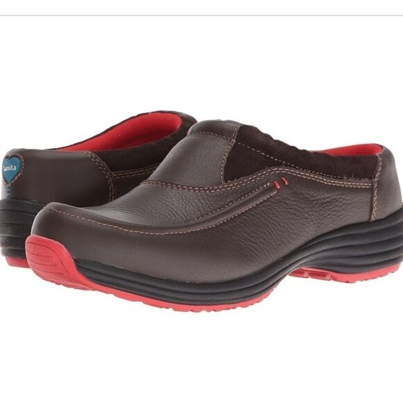 Sanita Brown Slip On Clogs Shoes Luxe Heir Sanita 02 Model New In Box - Picture 1 of 7